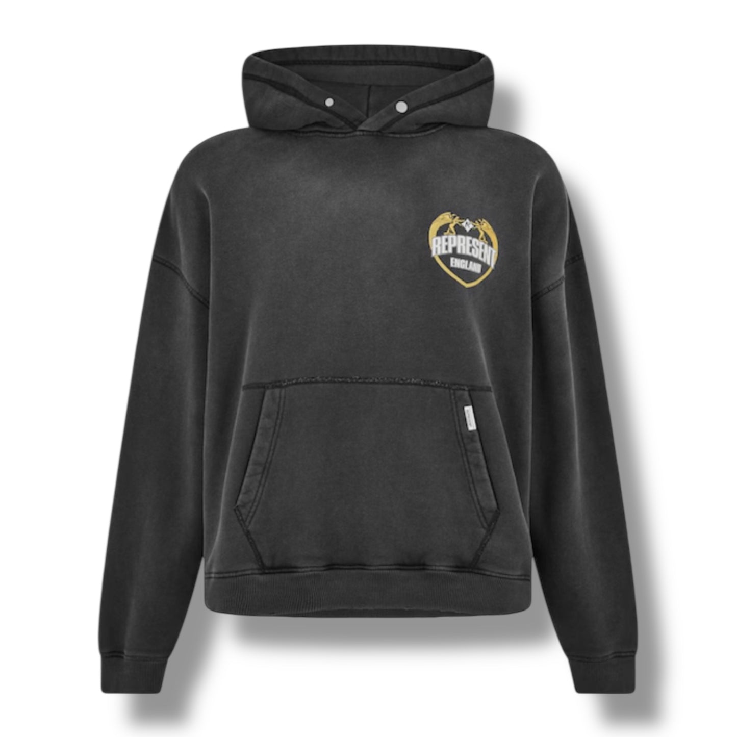 REPRESENT ANGEL OTTH HOODIE WASHED BLACK