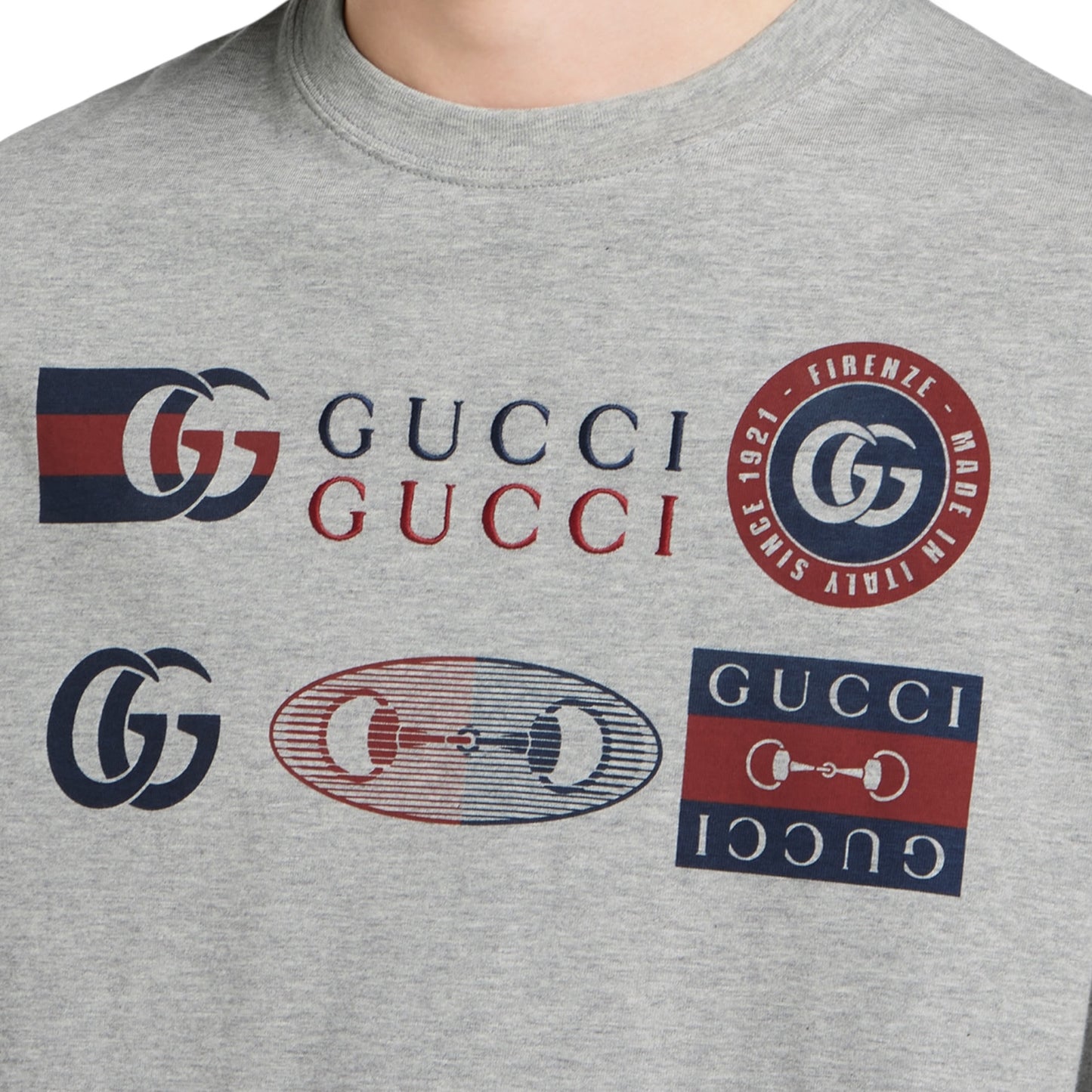 GUCCI MOTORCROSS T-SHIRT GREY
