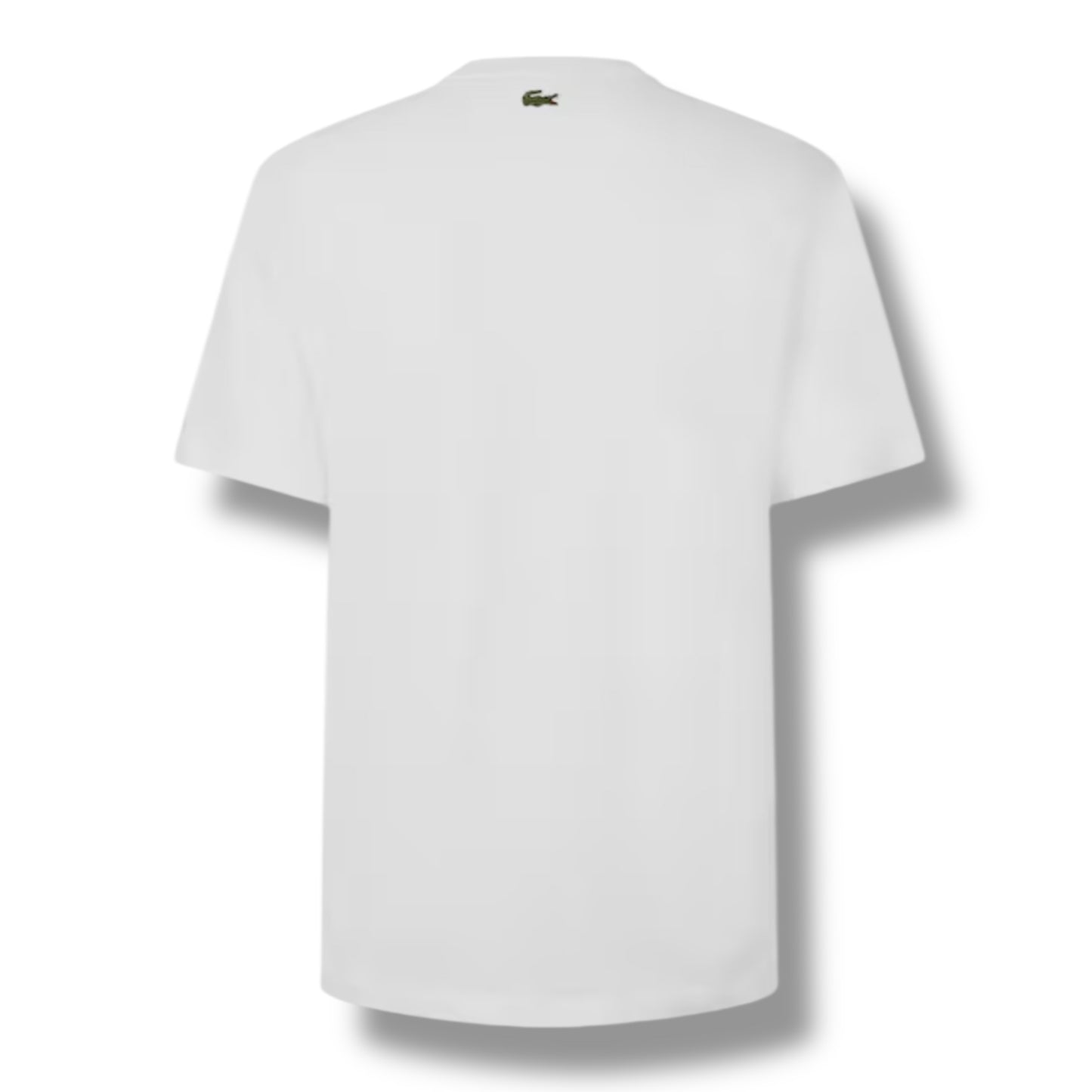 LACOSTE LARGE LOGO T-SHIRT & SWIM SHORTS SET WHITE & GREEN