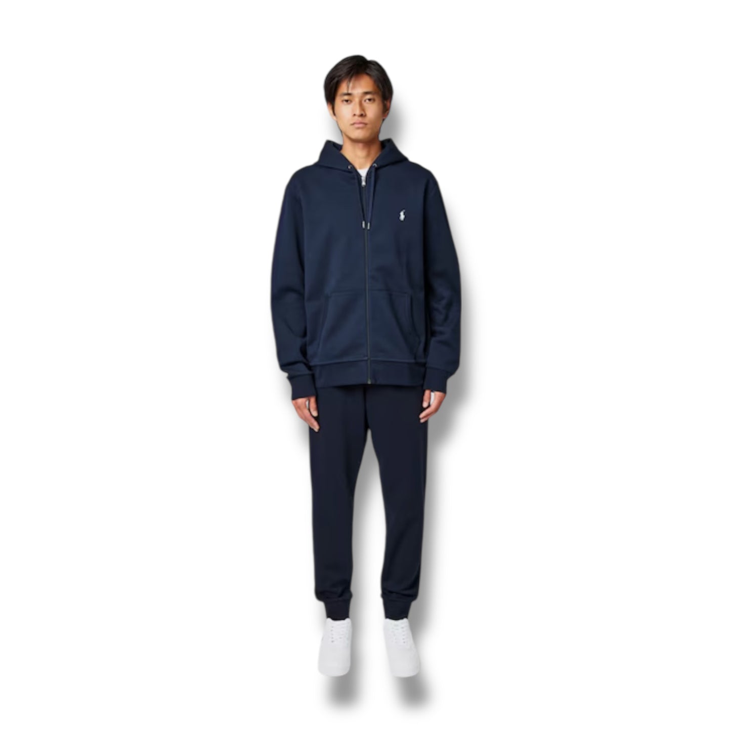 RALPH LAUREN TECH ZIP UP HOODIE NAVY BLUE