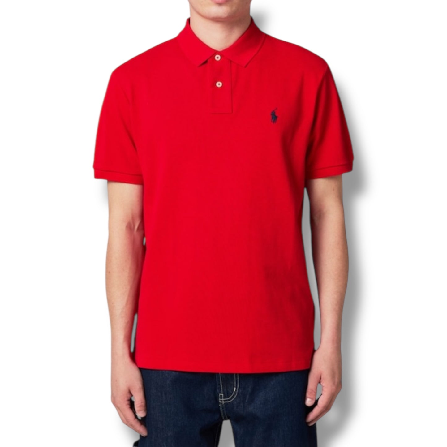 RALPH LAUREN CUSTOM FIT POLO SHIRT RED