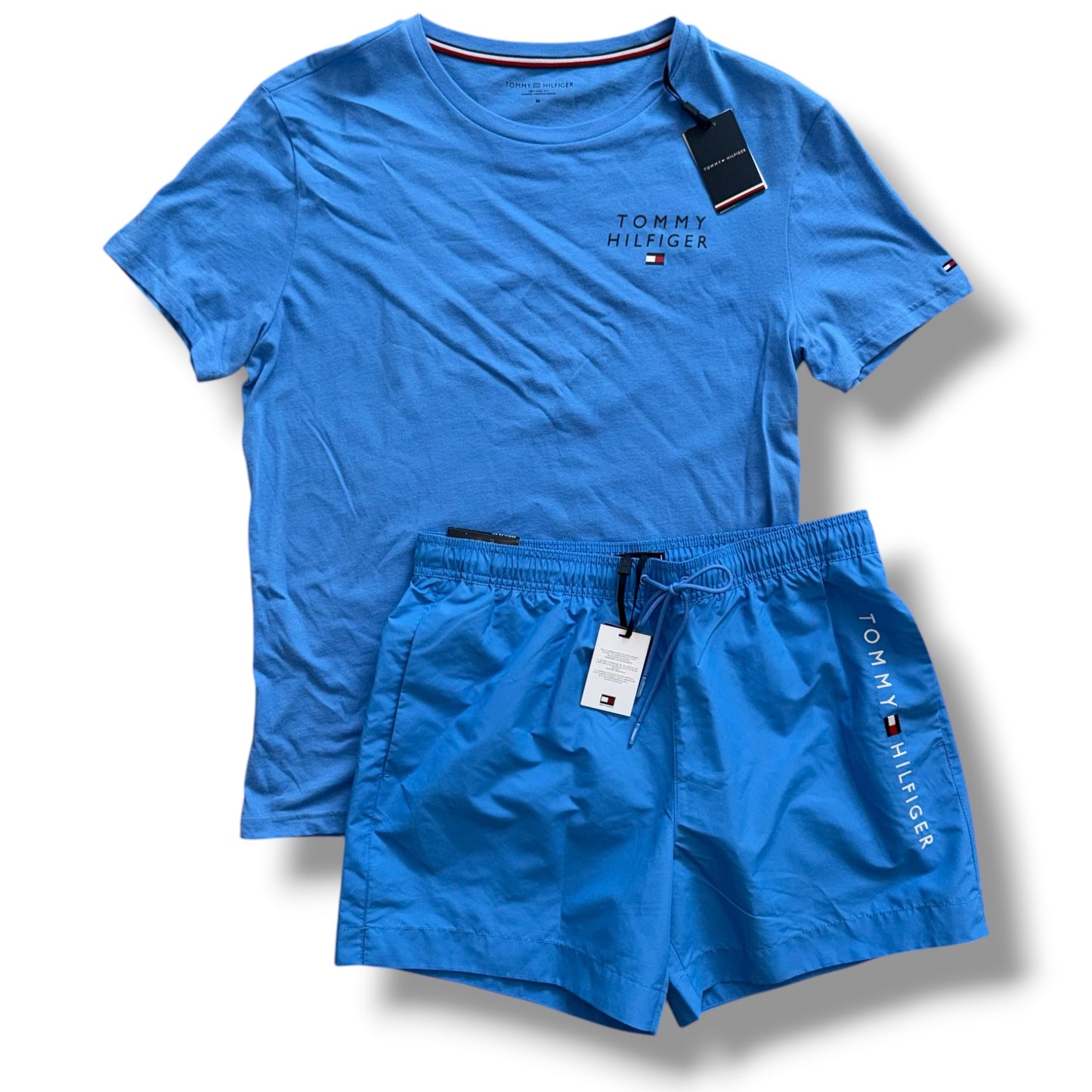 TOMMY HILFIGER T-SHIRT & SWIM SHORTS SET BLUE *SALE*