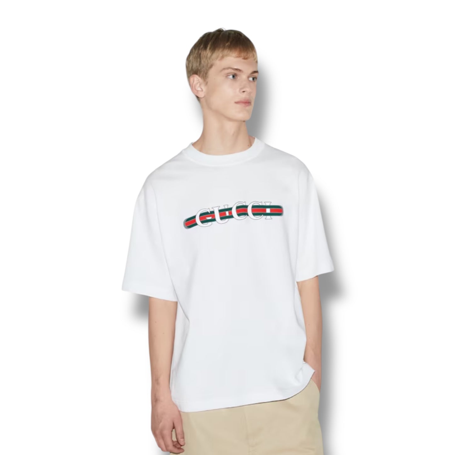 GUCCI INTERWEAVE T-SHIRT WHITE