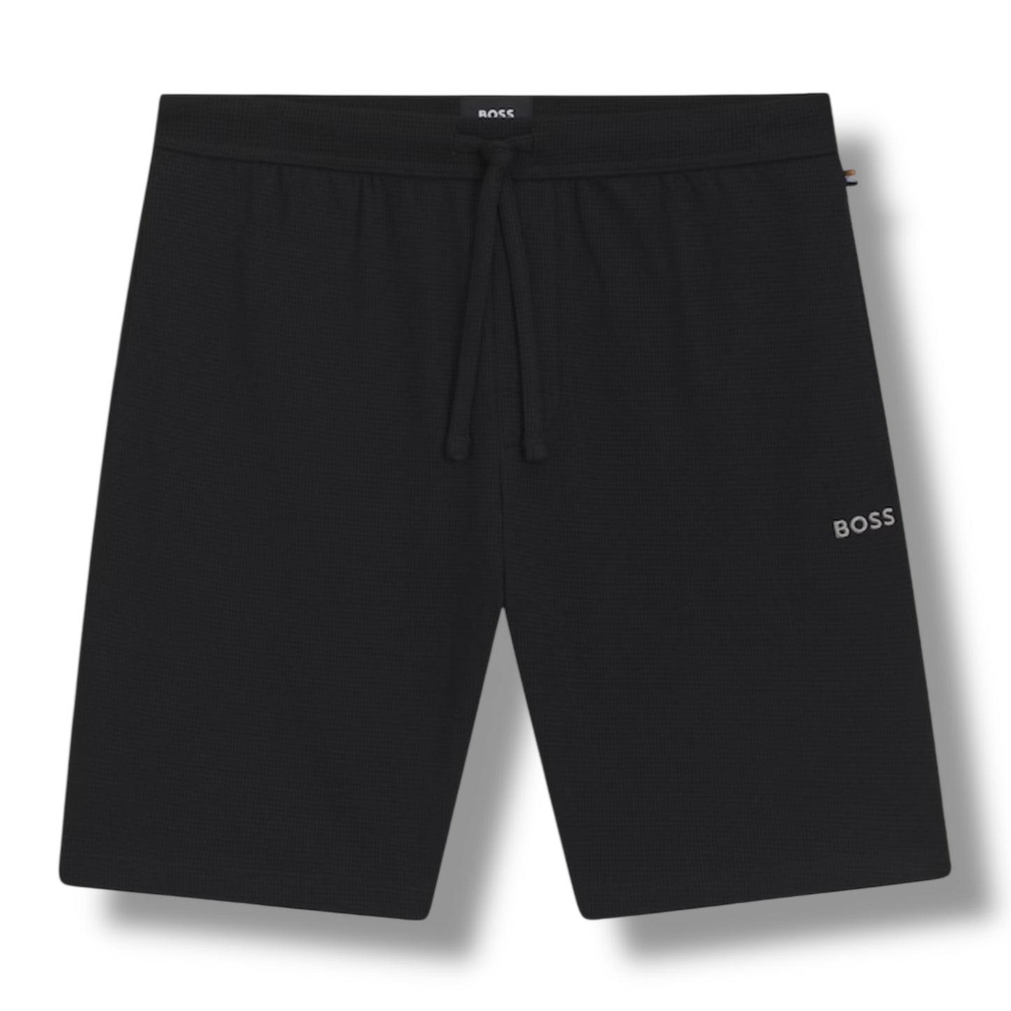 HUGO BOSS WAFFLE JERSEY T-SHIRT & SHORTS SET BLACK