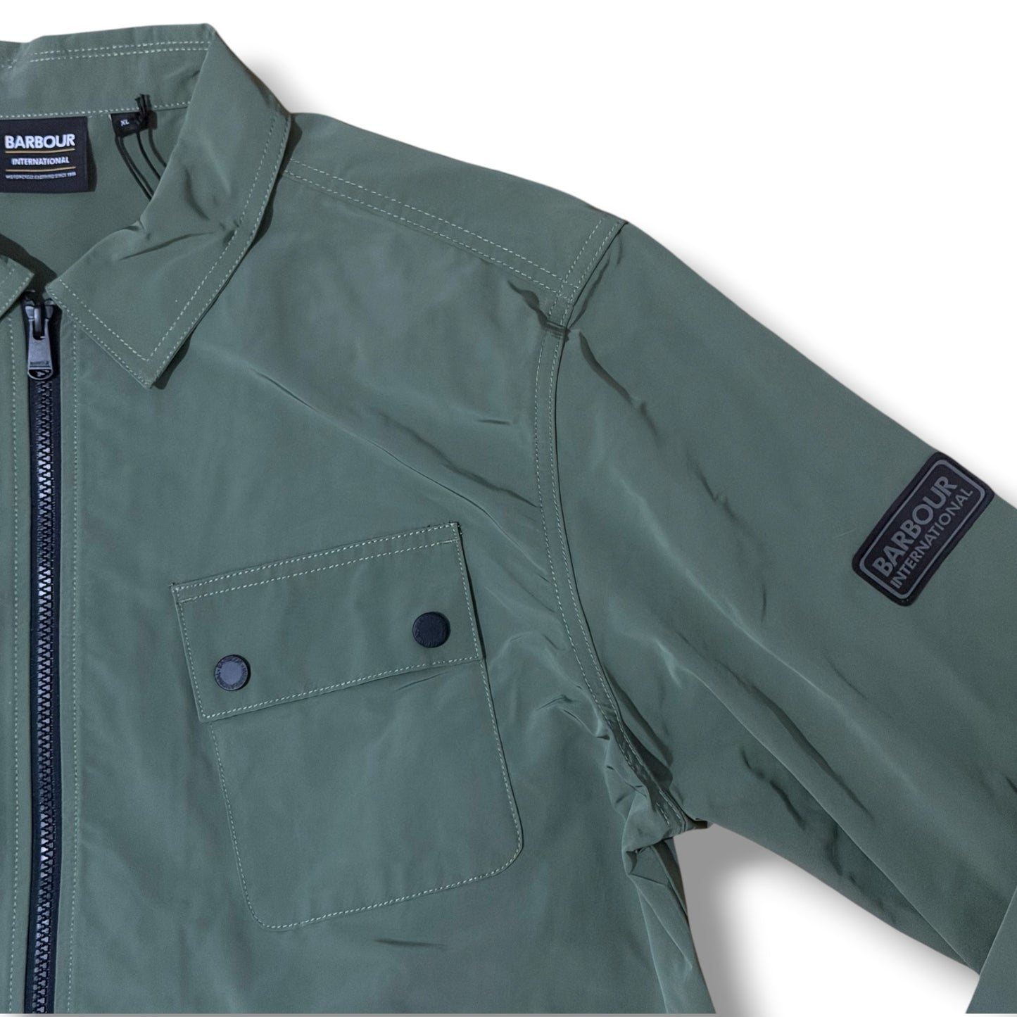 BARBOUR INTERNATIONAL OVERSHIRT KHAKI GREEN
