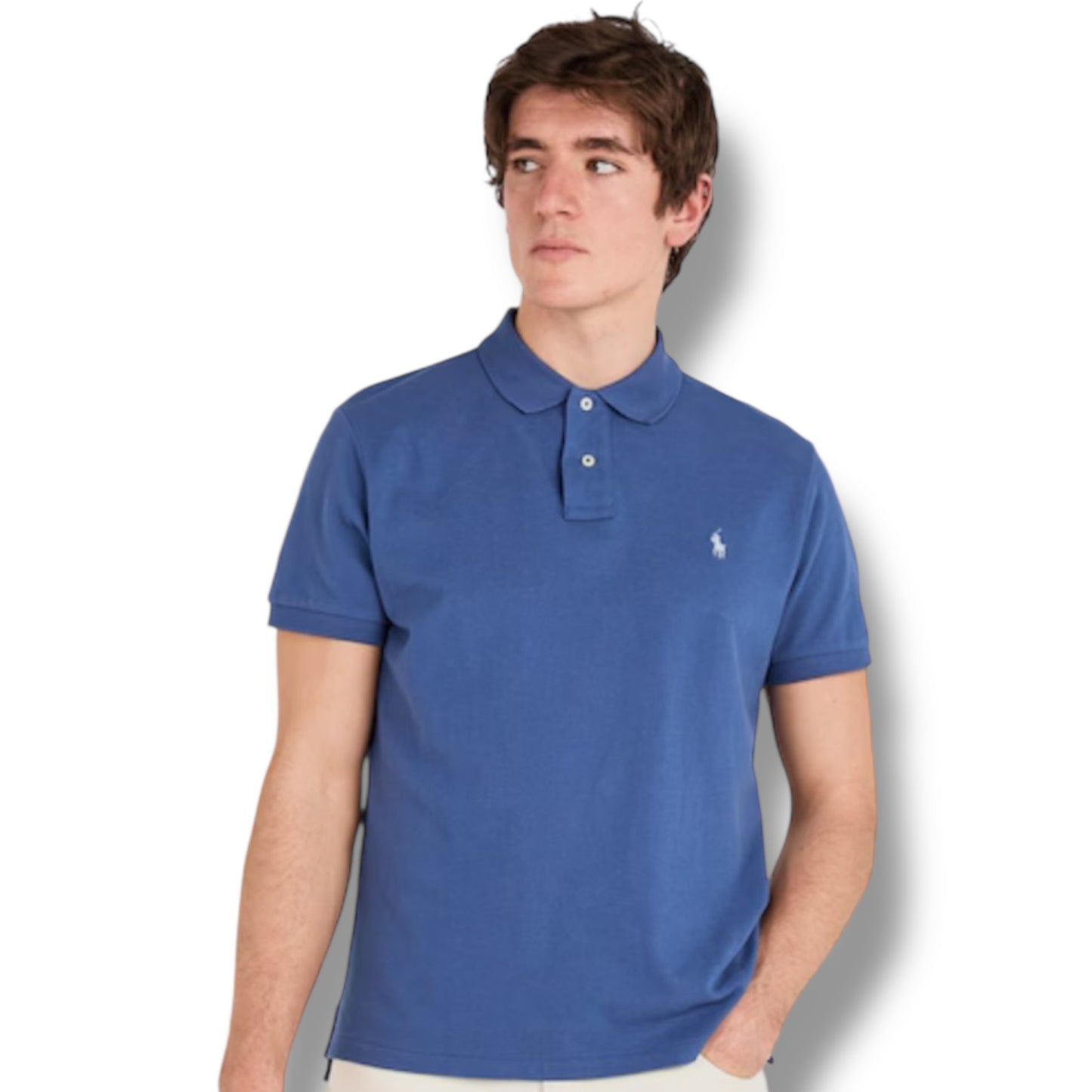 RALPH LAUREN CUSTOM FIT POLO SHIRT ROYAL BLUE