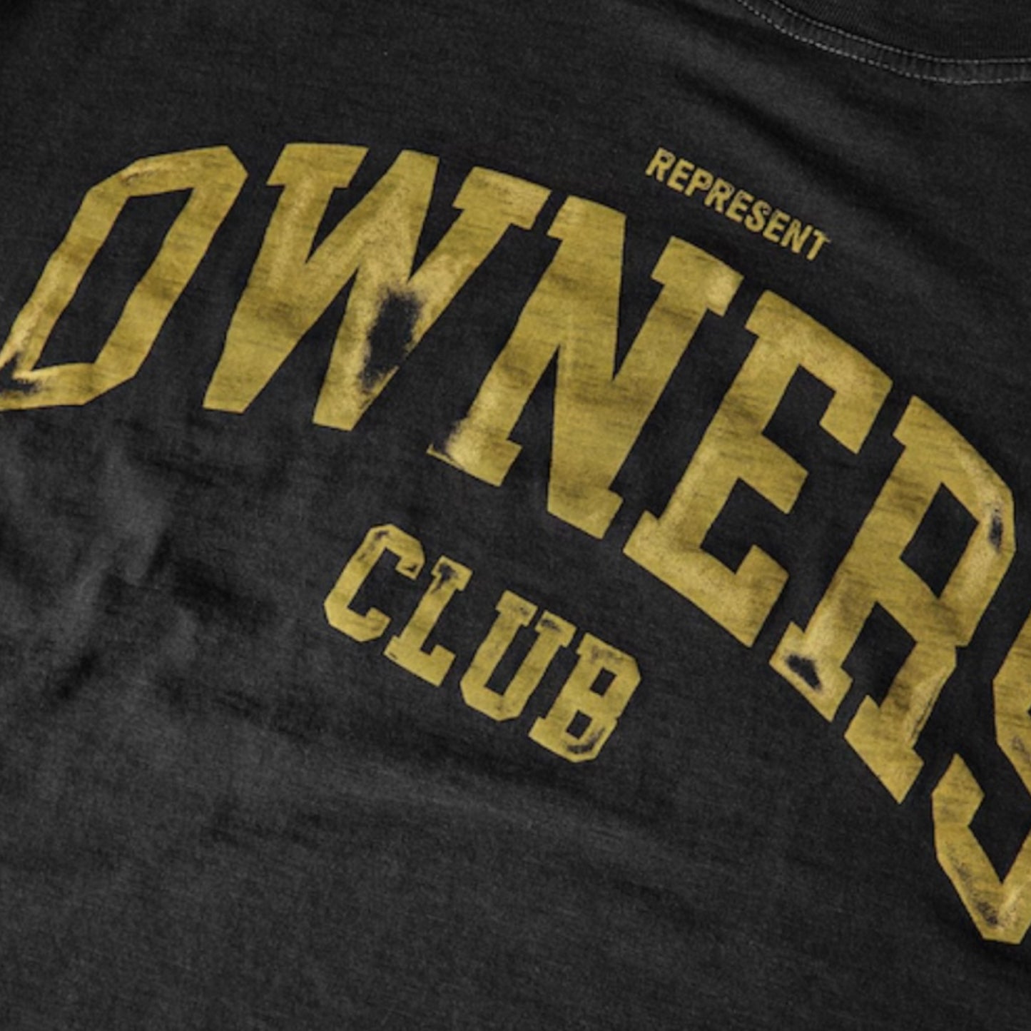 REPRESENT OWNERS CLUB BOLD T-SHIRT WASHED BLACK