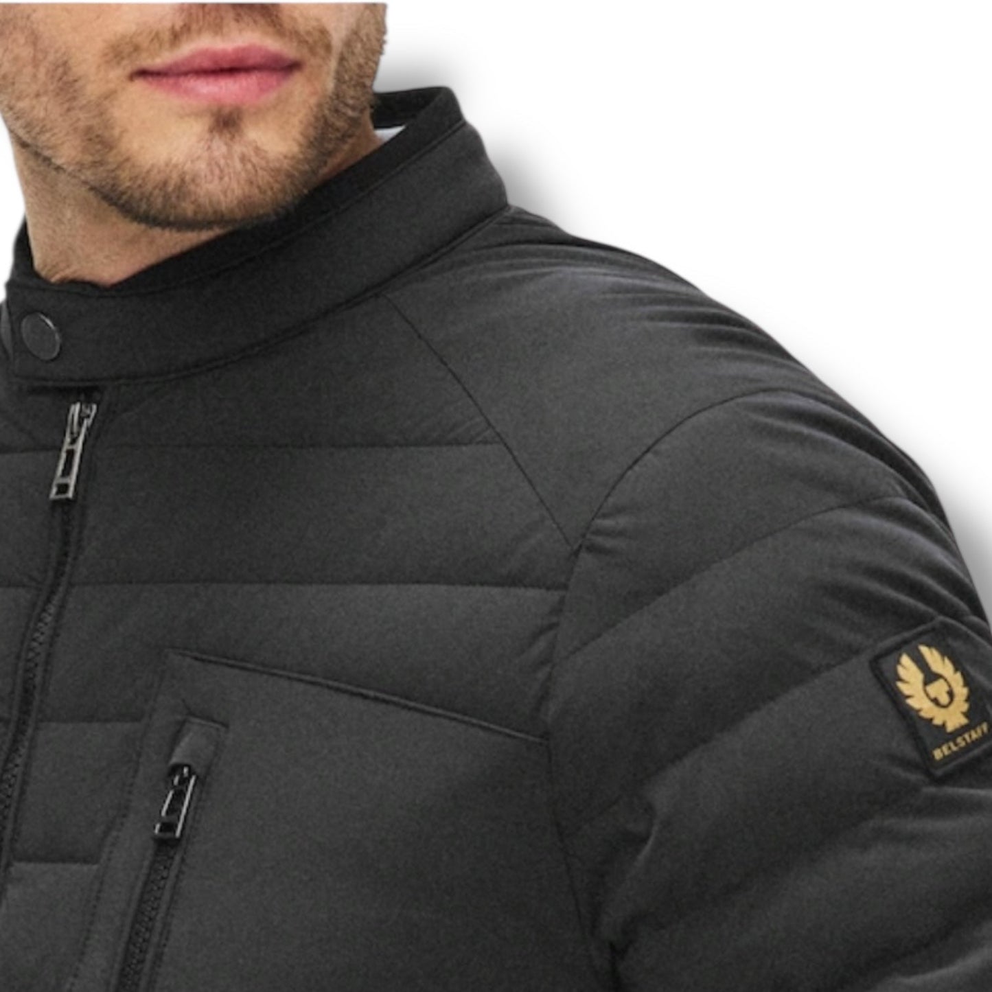 BELSTAFF INSULATED SHORT PUFFER JACKET BLACK