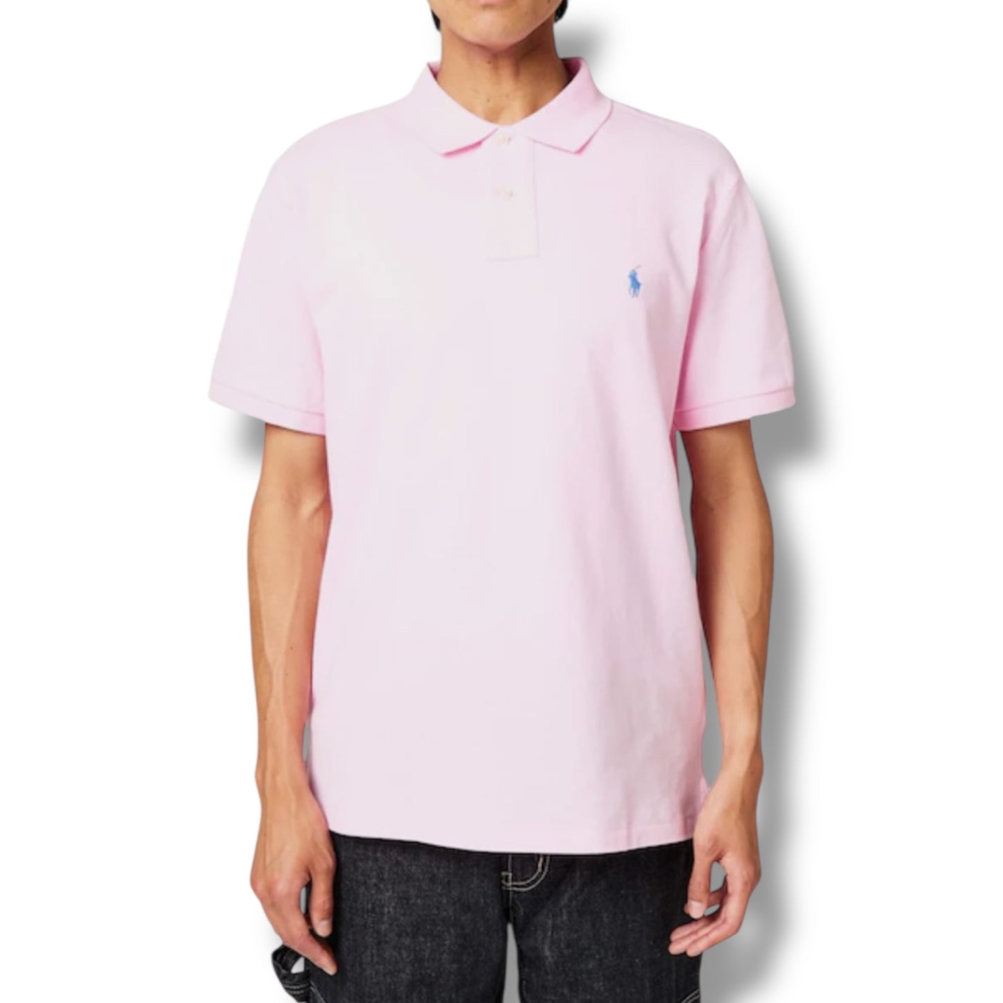RALPH LAUREN CUSTOM FIT POLO SHIRT PINK