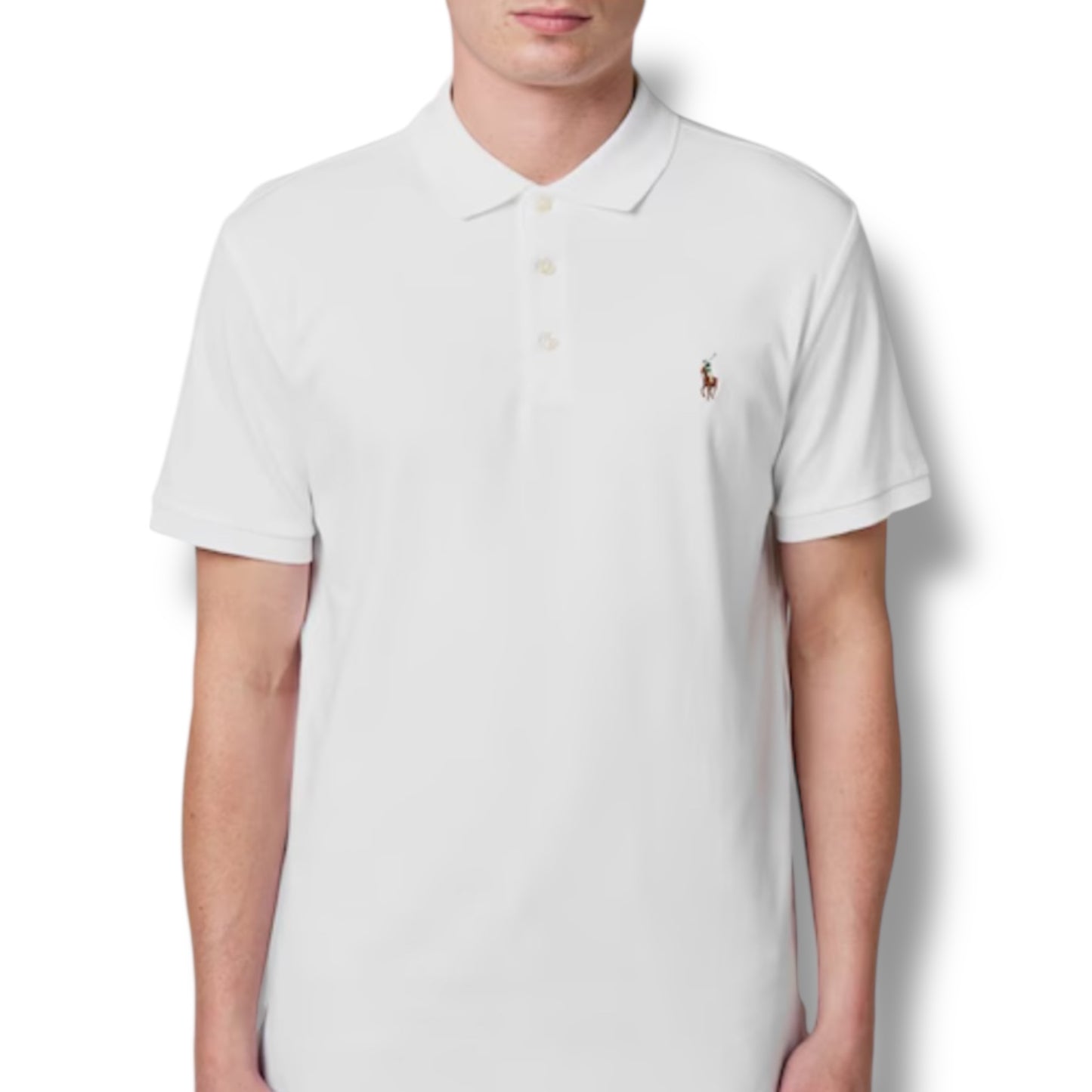 RALPH LAUREN SLIM FIT POLO SHIRT WHITE