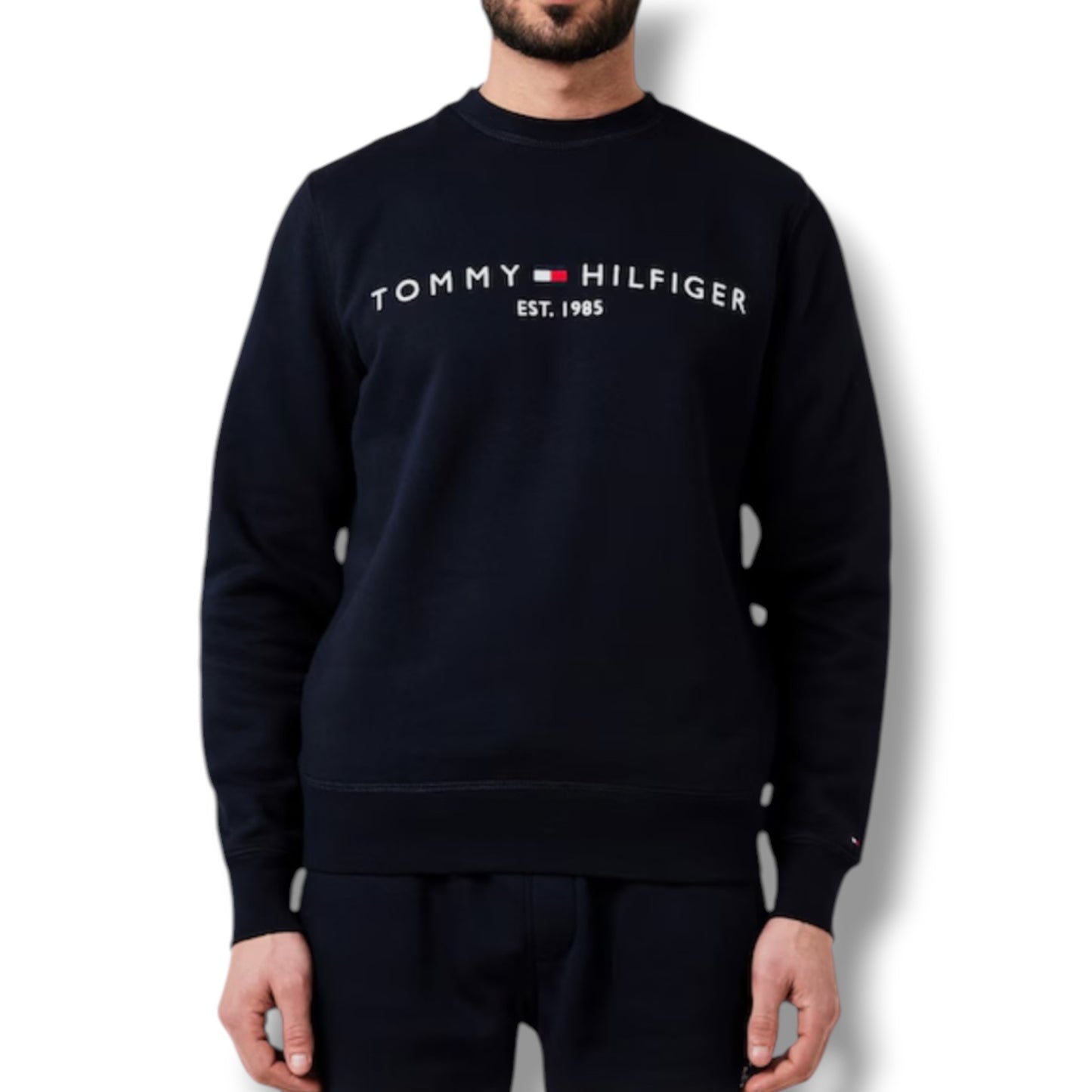 TOMMY HILFIGER LOGO SWEATSHIRT NAVY BLUE