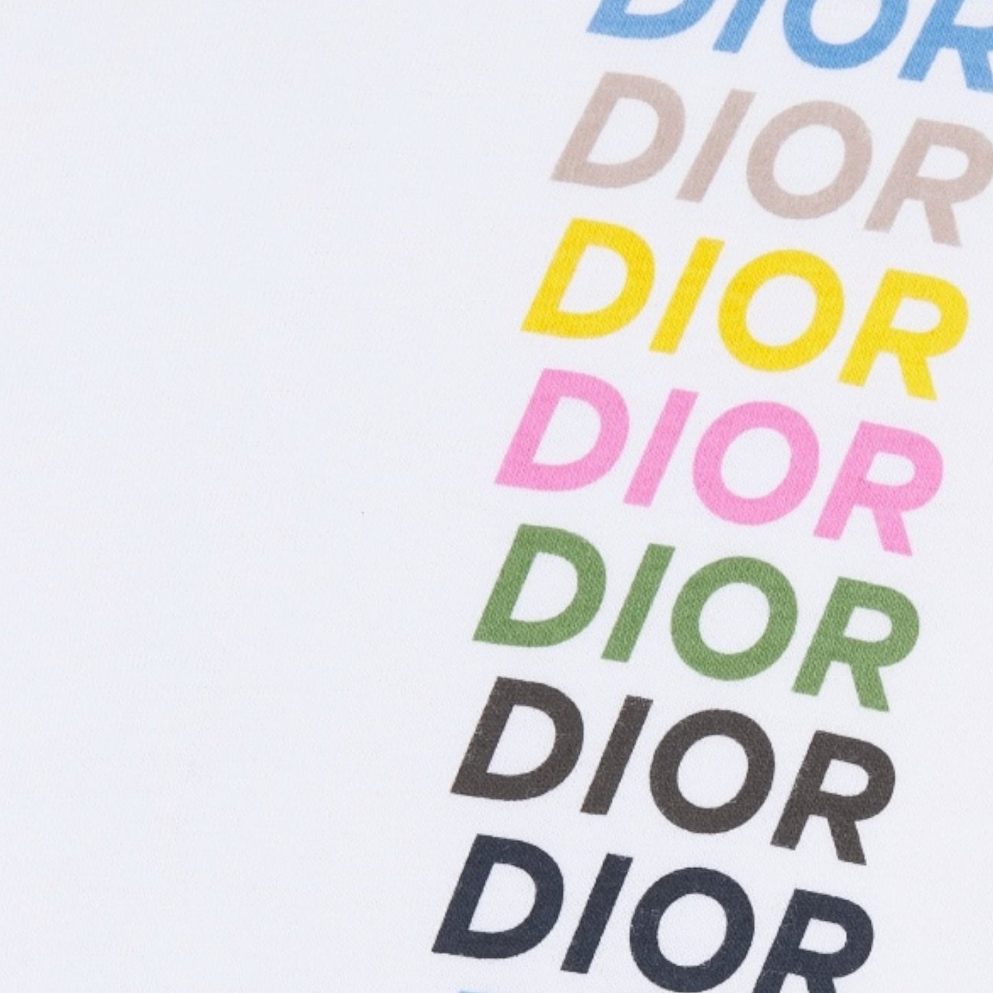 DIOR MULTI VERTICAL LOGO T SHIRT WHITE