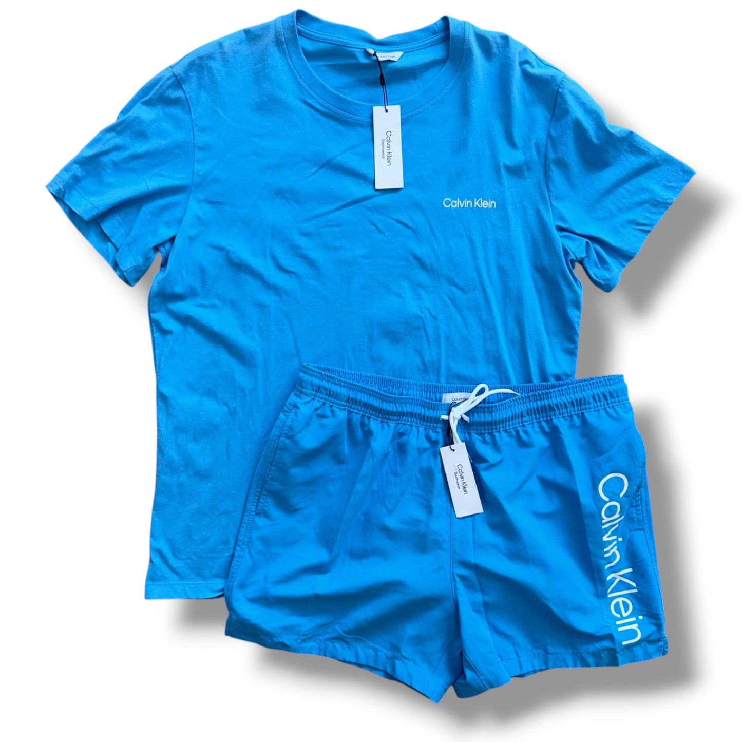 CALVIN KLEIN T-SHIRT & SWIM SHORTS SET BLUE *SALE*