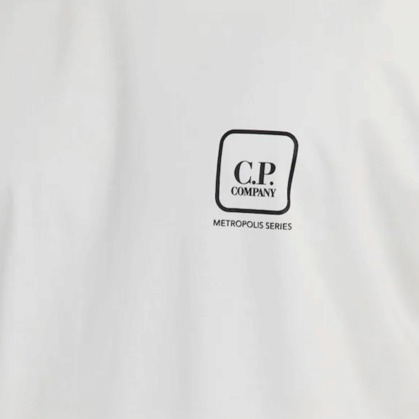 CP COMPANY METROPOLIS BACK STENCIL LOGO T-SHIRT WHITE