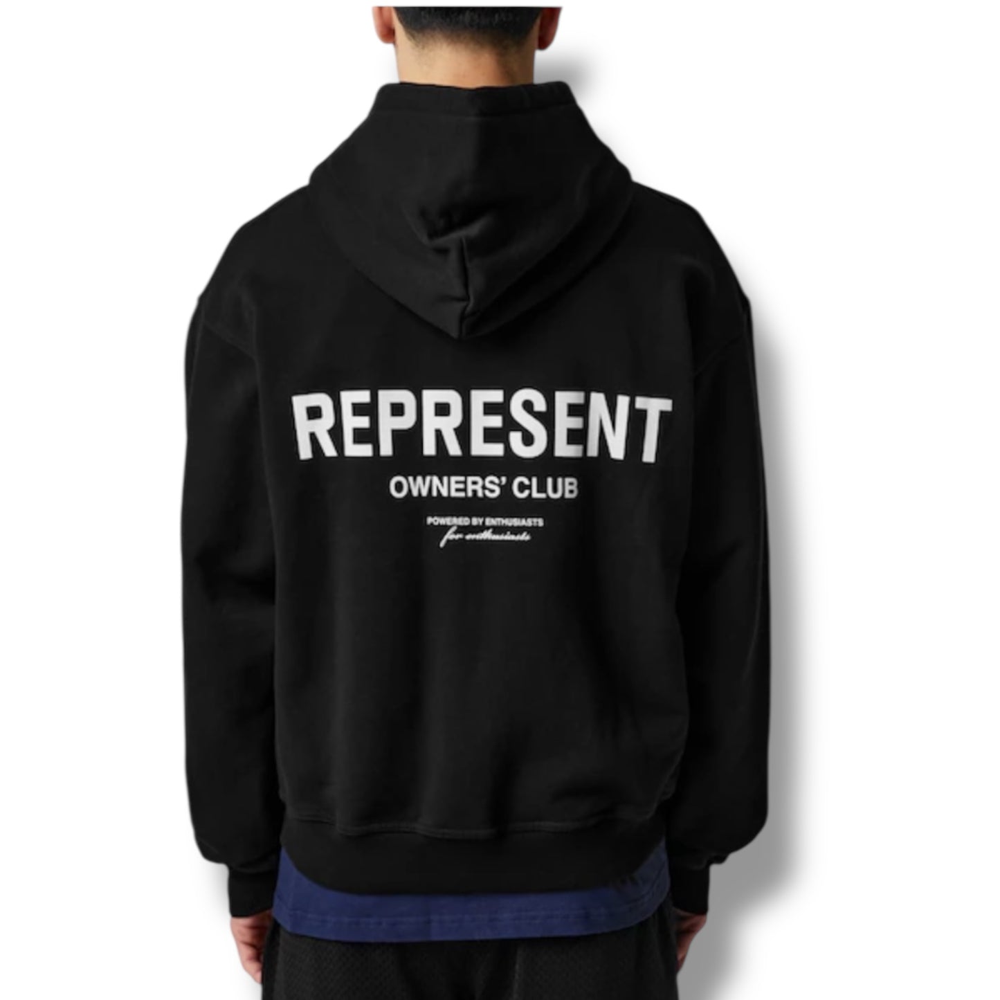 REPRESENT OWNERS CLUB ZIP UP HOODIE BLACK