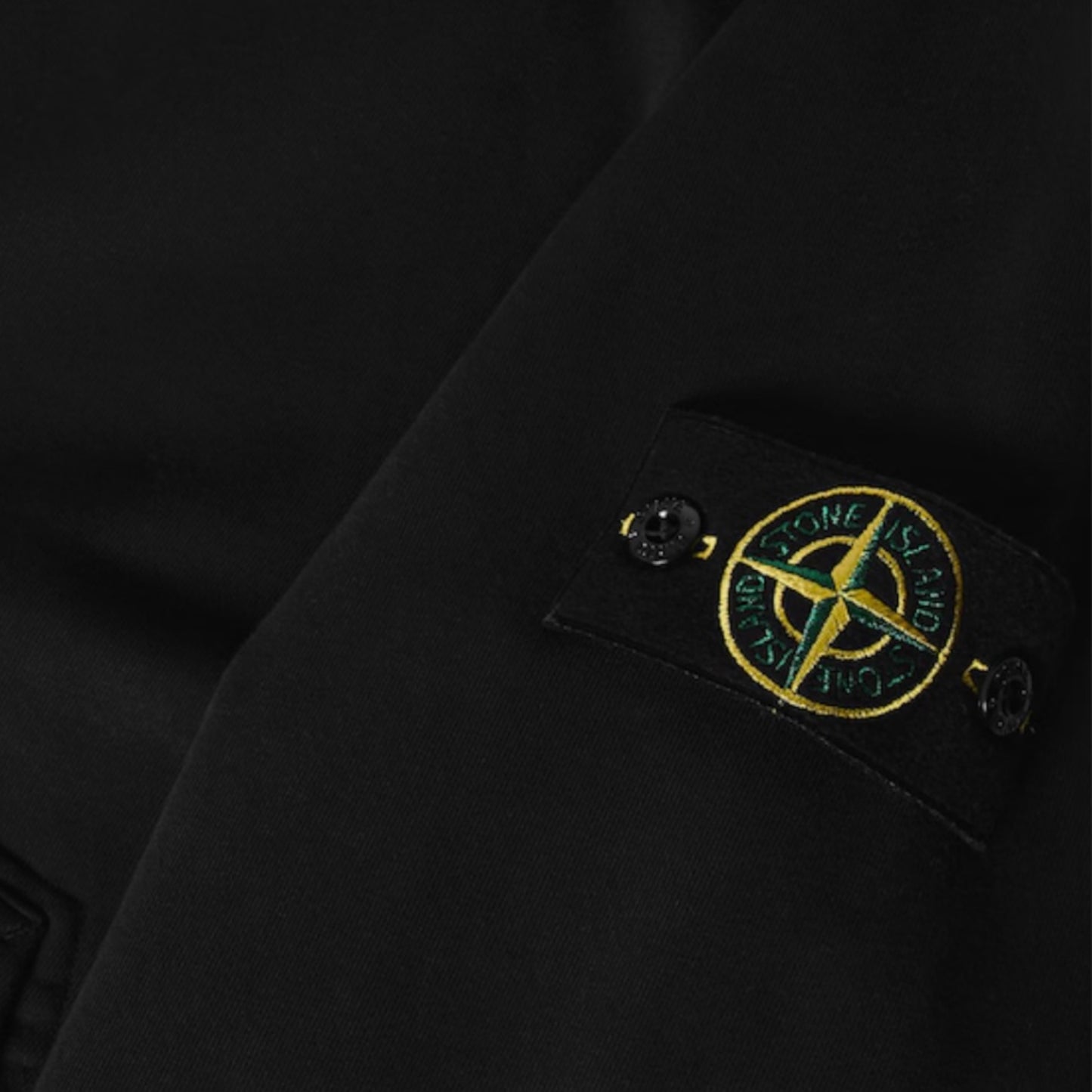 STONE ISLAND SWEATSHIRT & JERSEY SHORTS SET BLACK