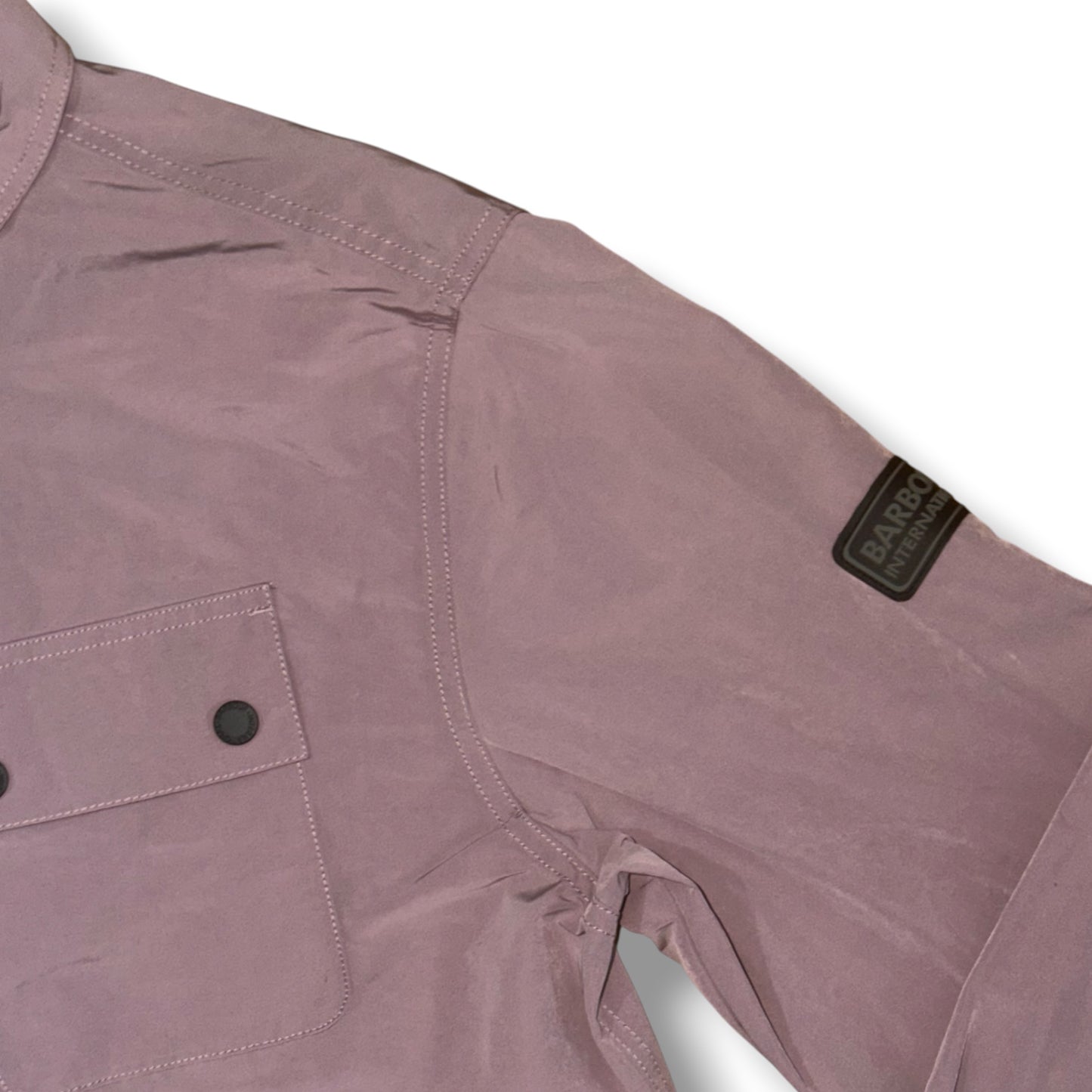 BARBOUR INTERNATIONAL NYLON METAL STYLE OVERSHIRT PURPLE