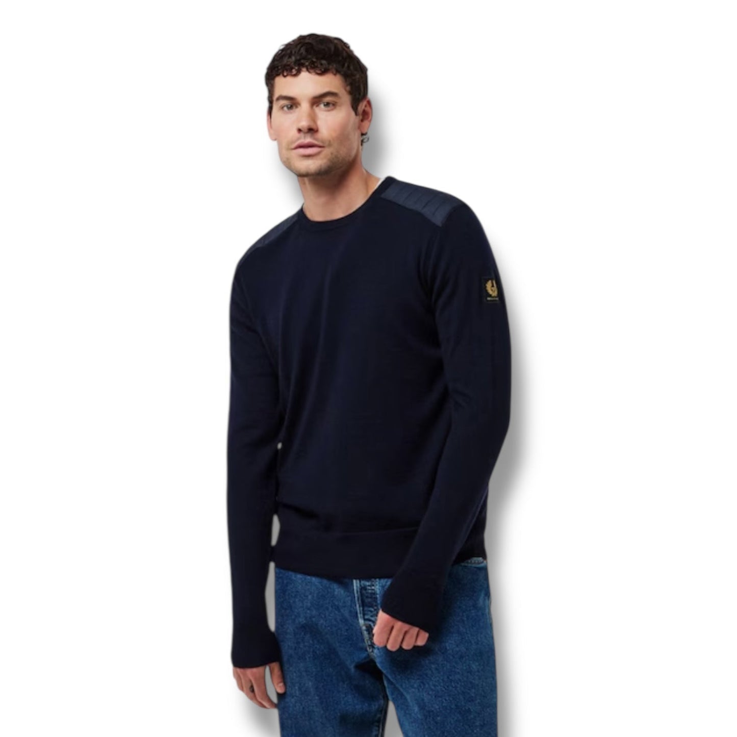 BELSTAFF KERRIGAN CREWNECK JUMPER DARK INK BLUE