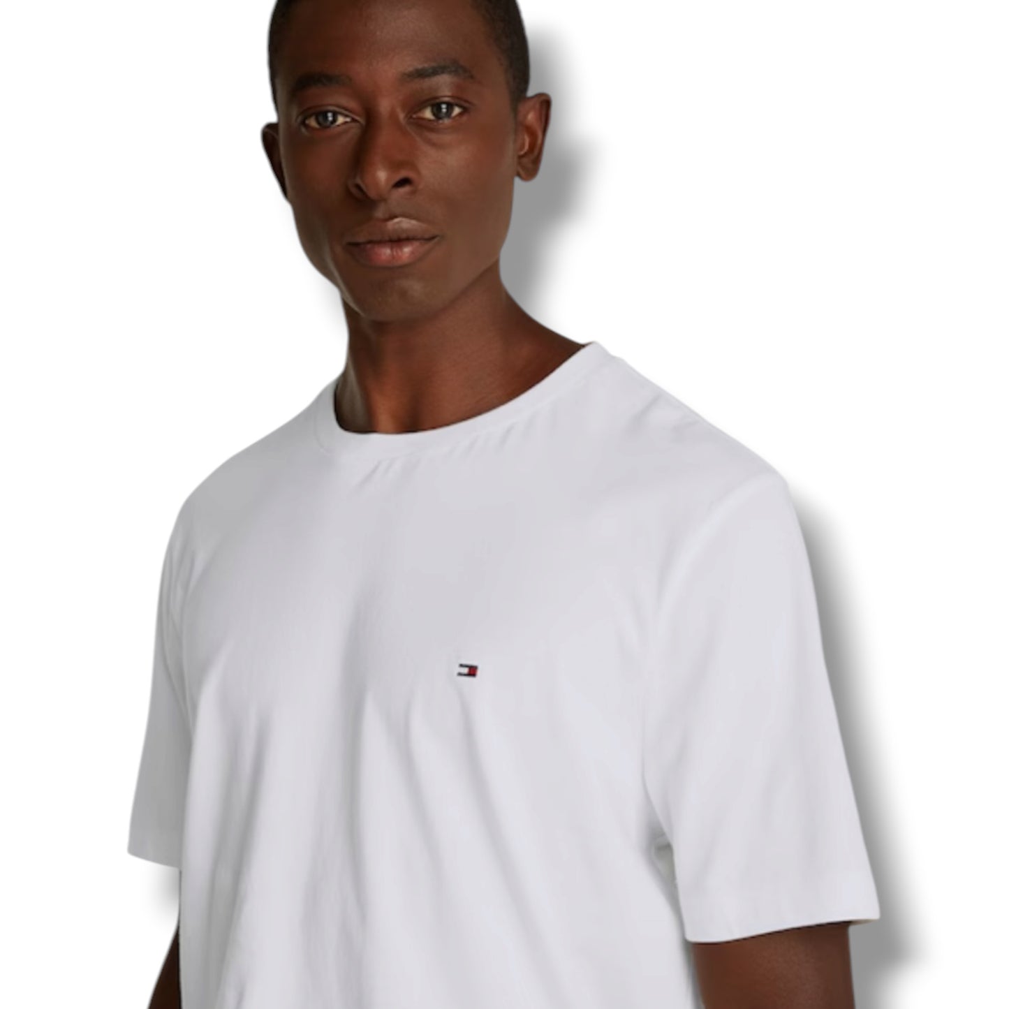 TOMMY HILFIGER SMALL LOGO T-SHIRT & SWIM SHORTS SET WHITE & GREEN