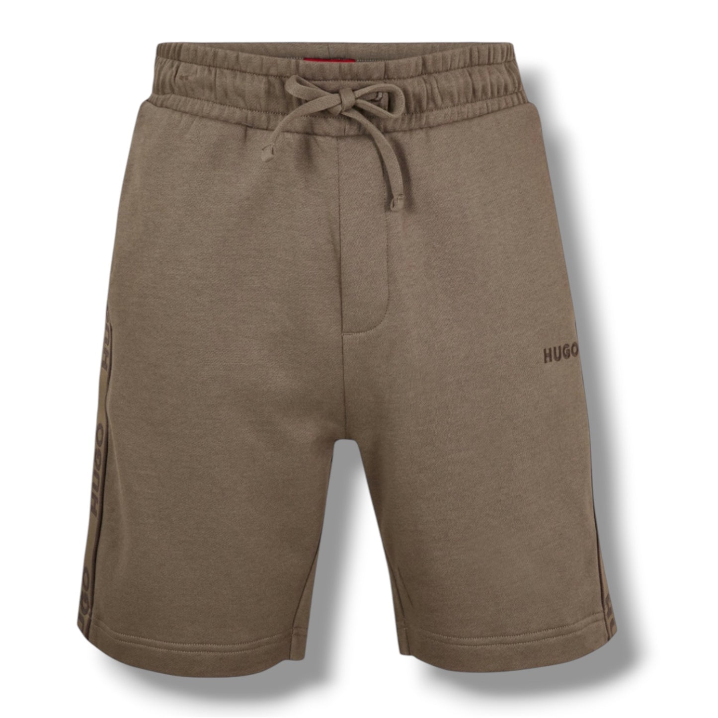 HUGO TAPE JERSEY T-SHIRT & SHORTS SET BEIGE