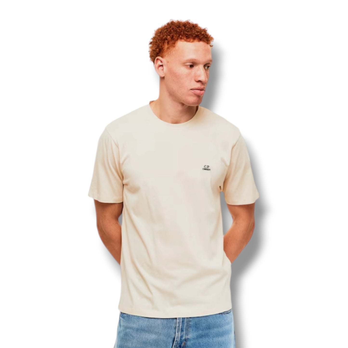 CP COMPANY SMALL LOGO T-SHIRT BEIGE
