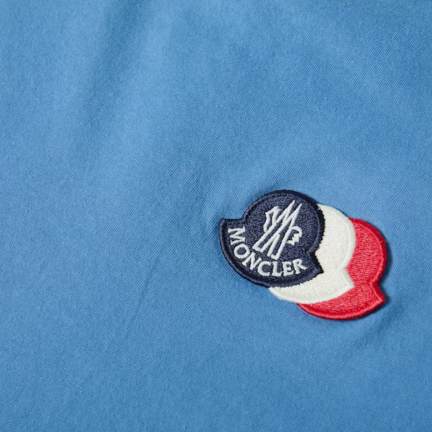 MONCLER TRIPLE LOGO T-SHIRT LIGHT BLUE