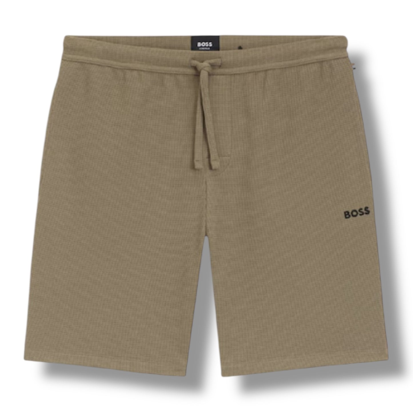 HUGO BOSS WAFFLE JERSEY T-SHIRT & SHORTS SET BROWN