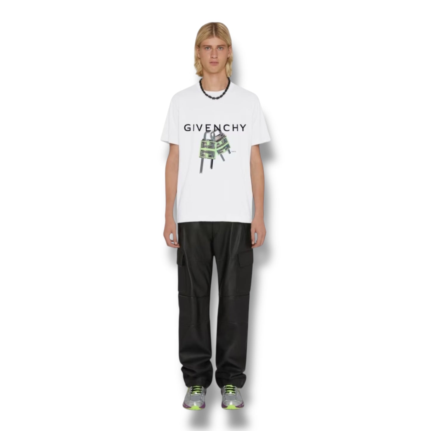 GIVENCHY PADLOCK LOGO T-SHIRT WHITE