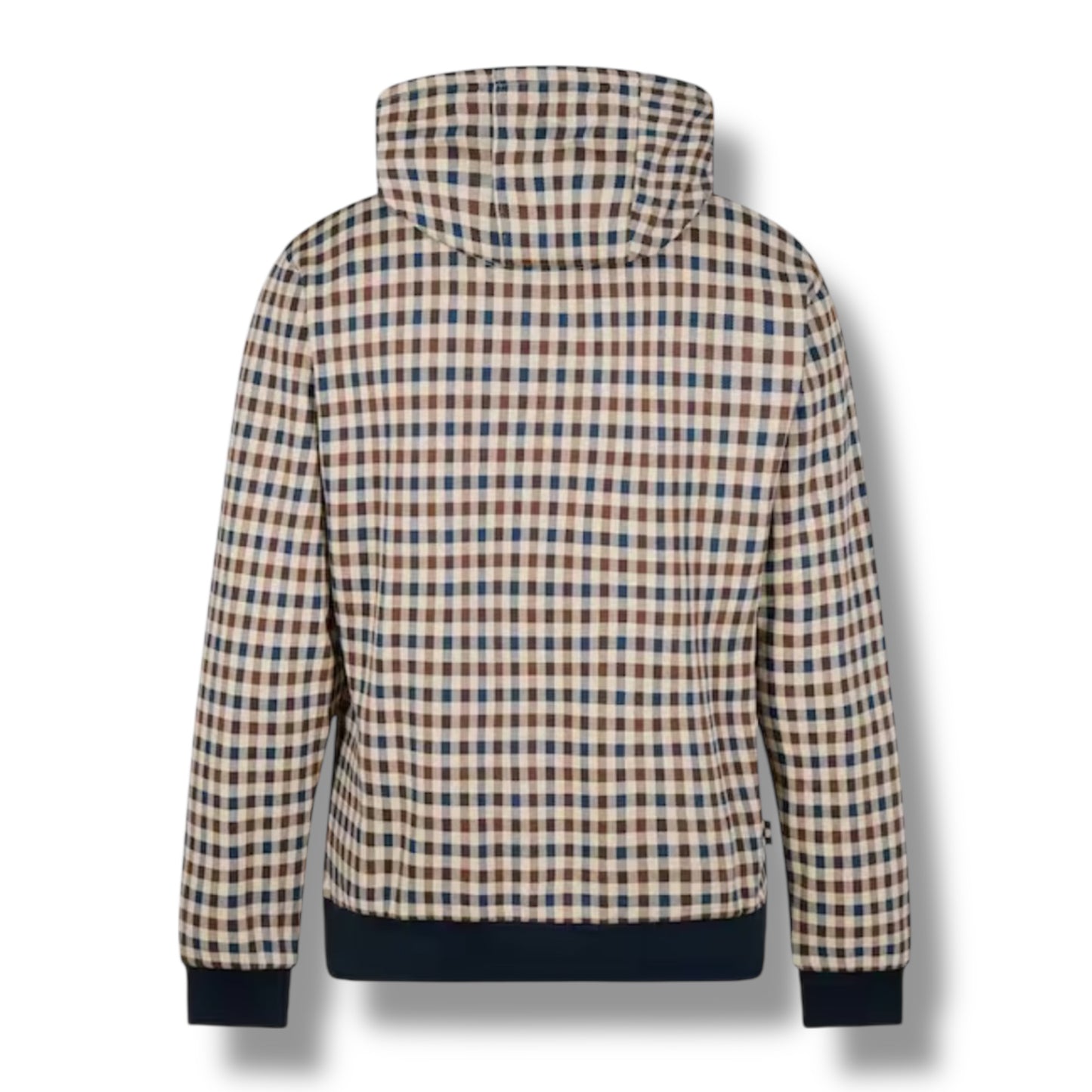 AQUASCUTUM SMALL CHECK OTTH HOODIE BEIGE
