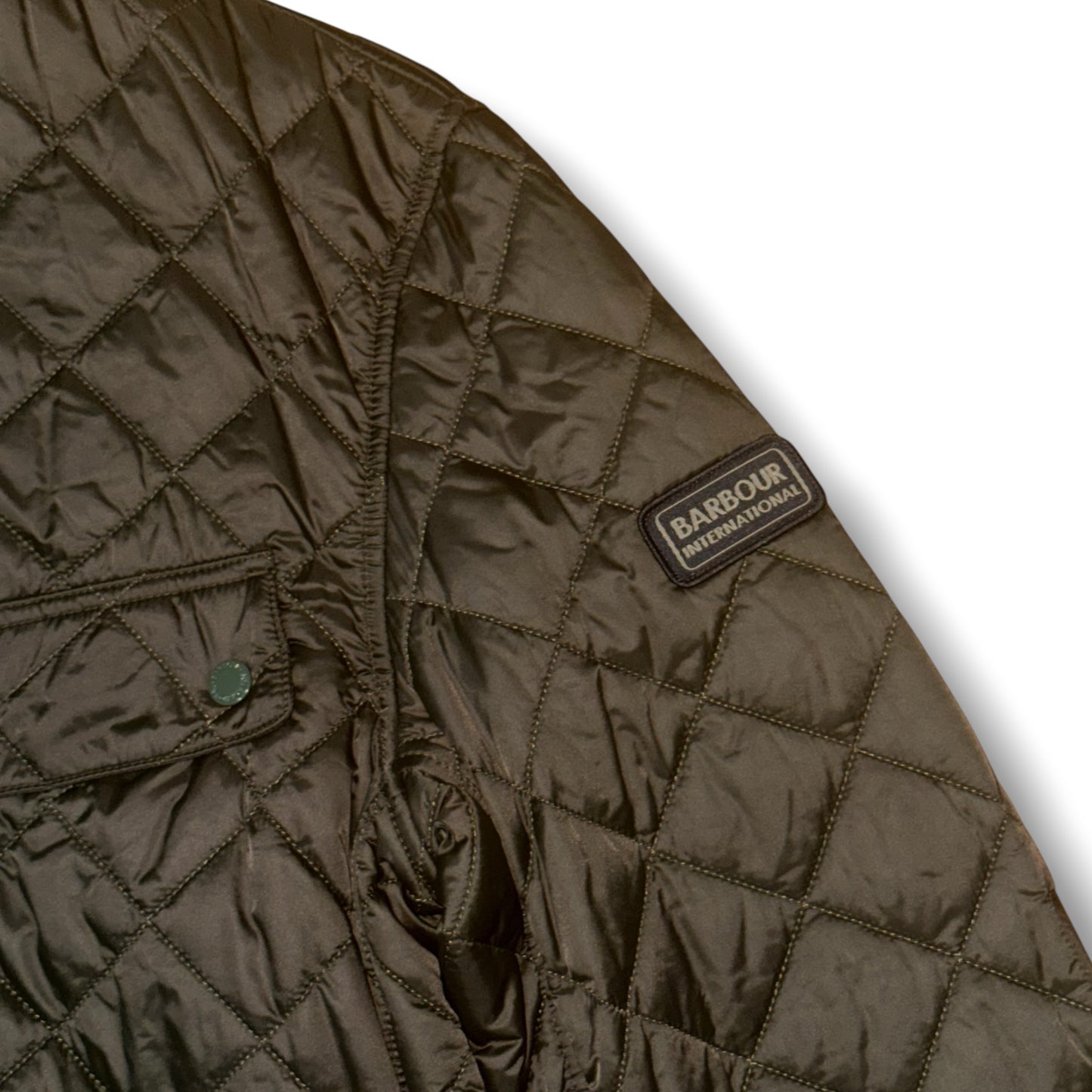 BARBOUR QUILTED JACKET KHAKI GREEN