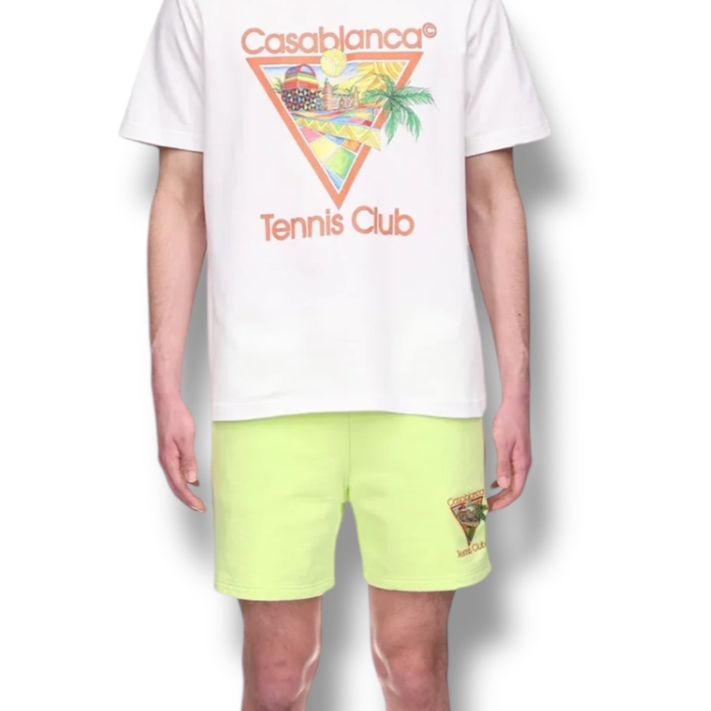 CASABLANCA TENNIS CLUB T-SHIRT WHITE
