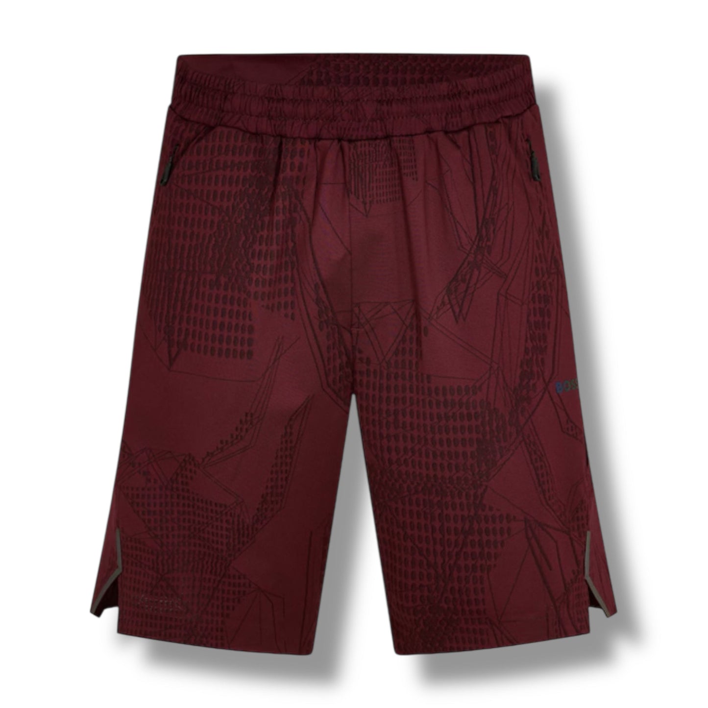 HUGO BOSS GYM KIT TECH 1/4 ZIP & SHORTS RED