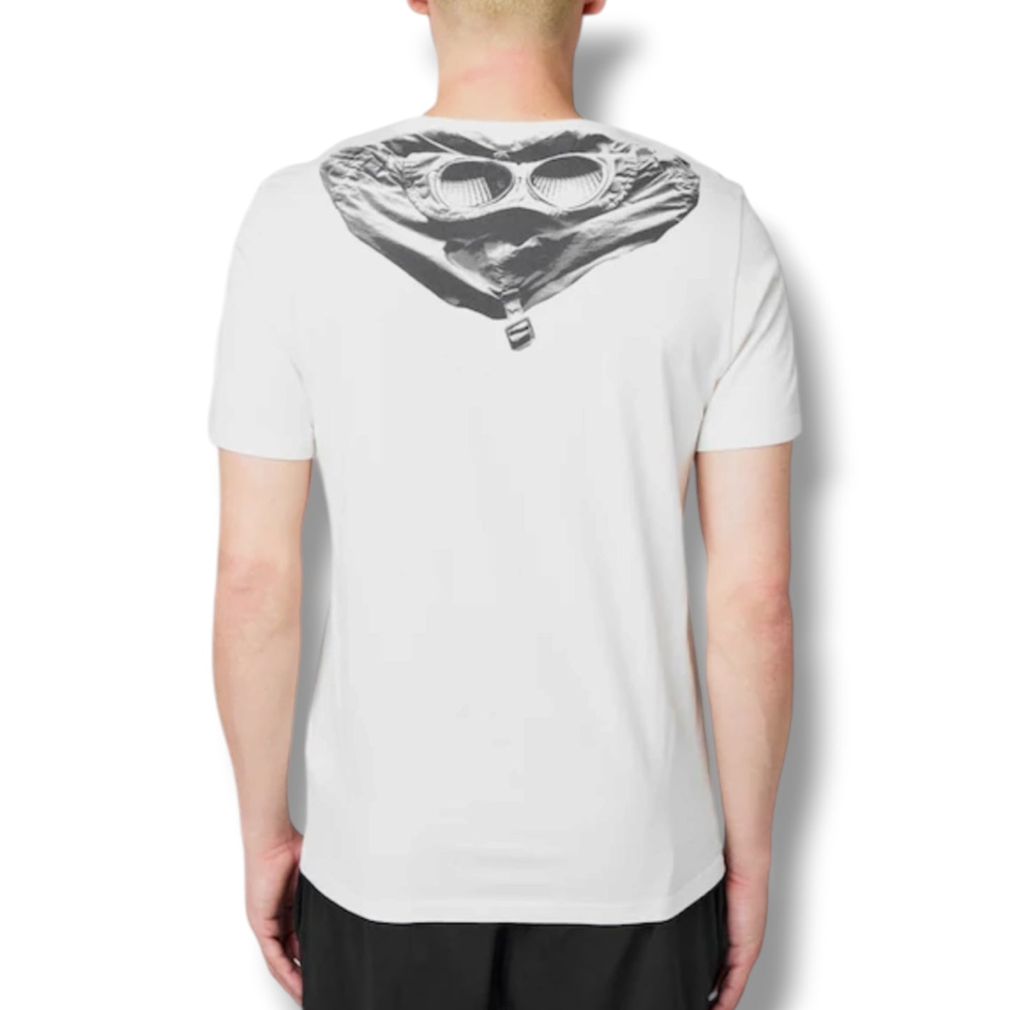 CP COMPANY GOGGLE BACK LOGO T-SHIRT WHITE
