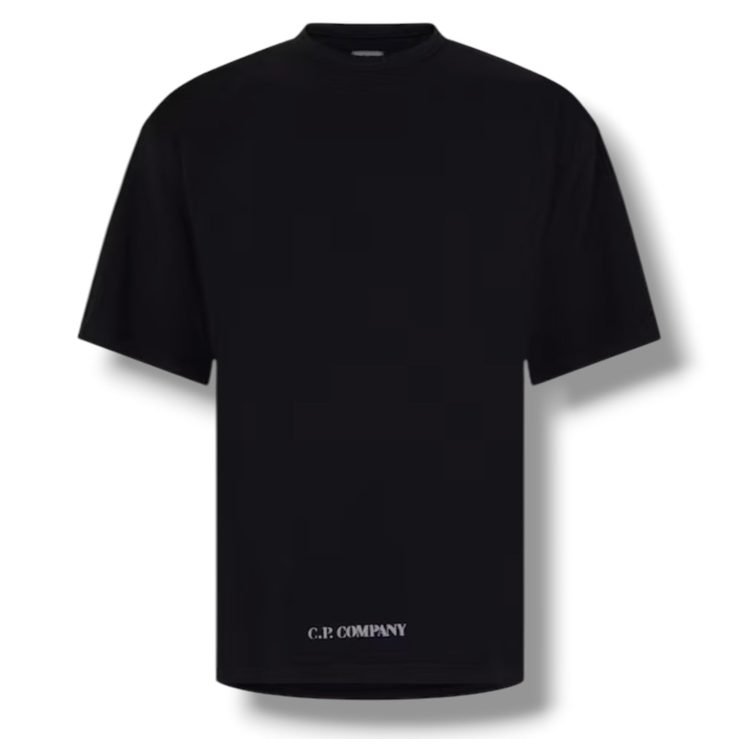 CP COMPANY BACK SHOULDER LOGO T-SHIRT BLACK