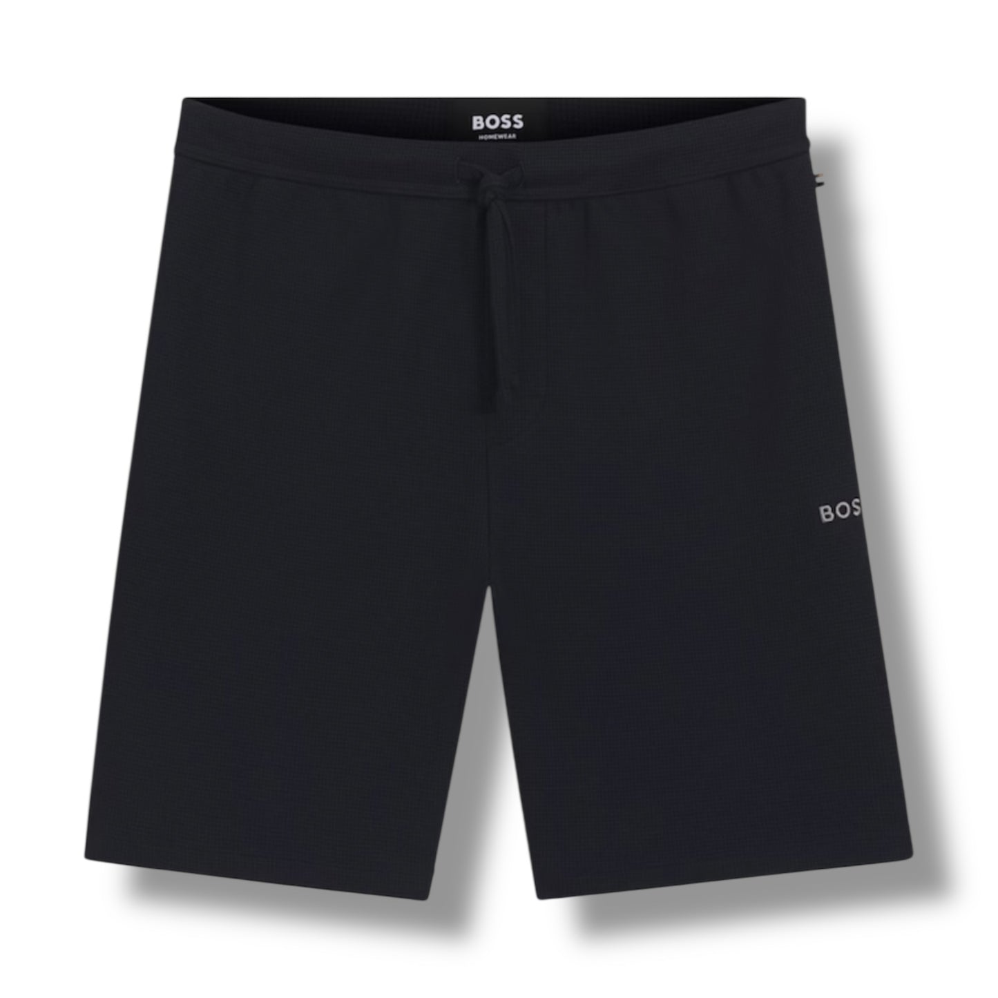 HUGO BOSS WAFFLE JERSEY T-SHIRT & SHORTS SET NAVY BLUE