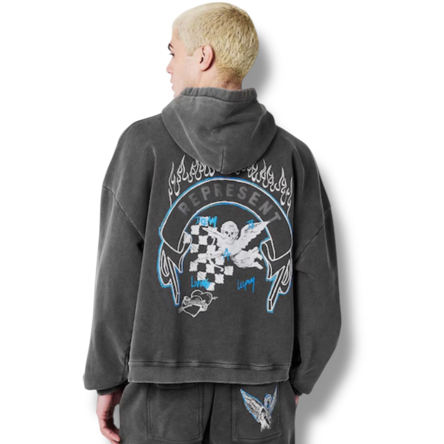 REPRESENT LEGACY OTTH HOODIE WASHED GREY