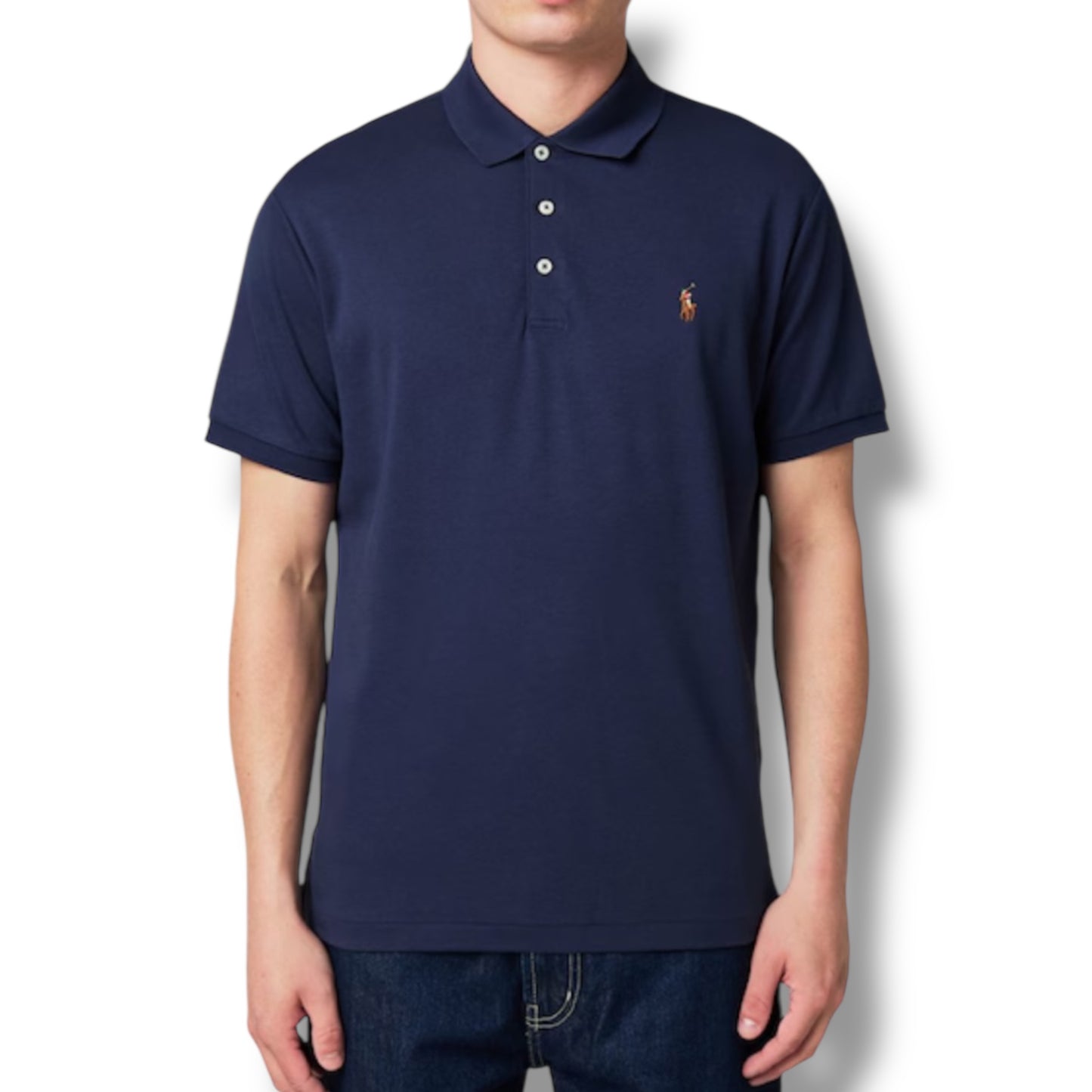 RALPH LAUREN SLIM FIT POLO SHIRT NAVY BLUE