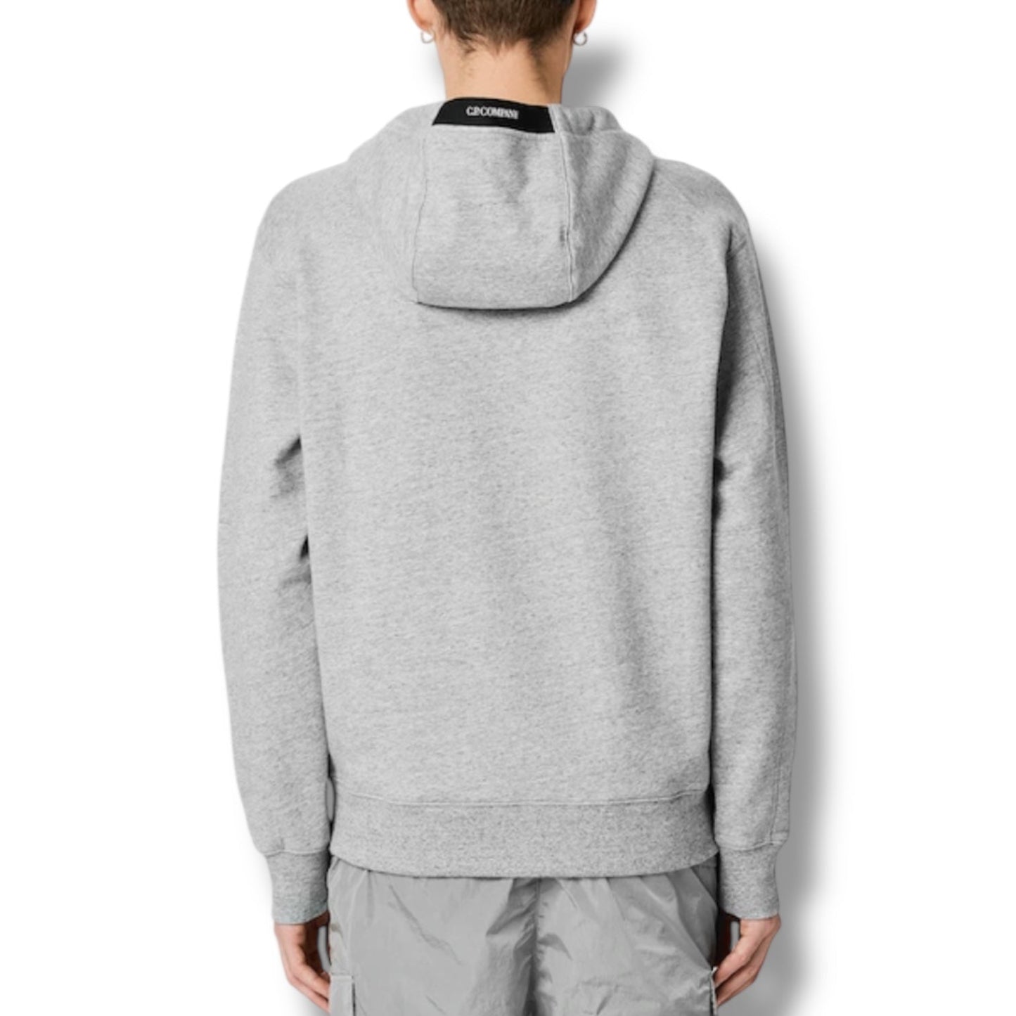 CP COMPANY LENS ARM OTTH HOODIE GREY