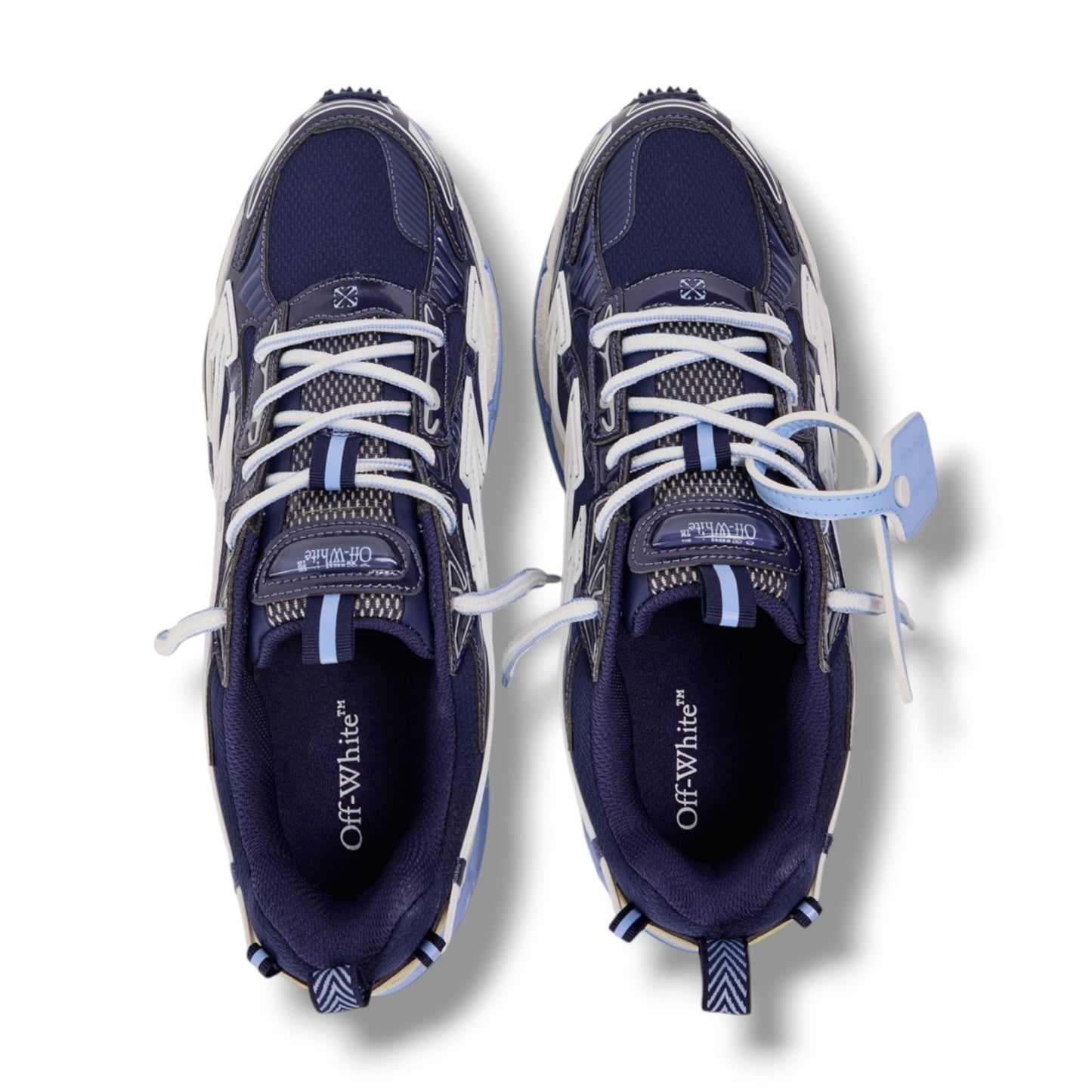 OFF WHITE BE RIGHT BACK TRAINERS NAVY BLUE