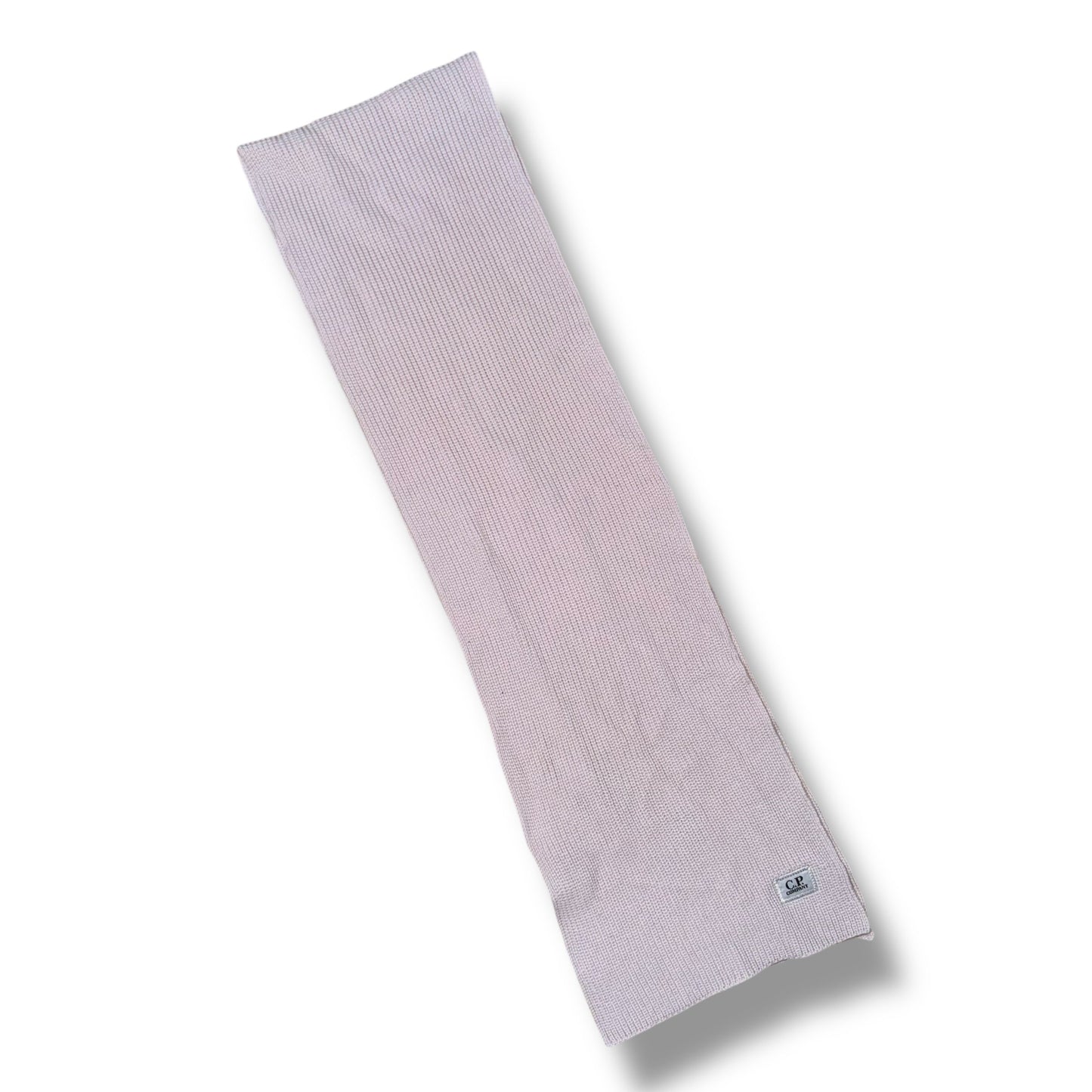 CP COMPANY PATCH LOGO SCARF BEIGE