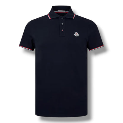 MONCLER LOGO POLO SHIRT NAVY BLUE