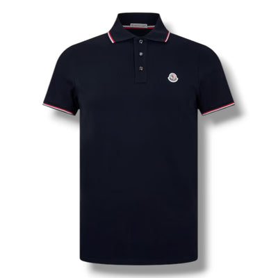 MONCLER LOGO POLO SHIRT NAVY BLUE