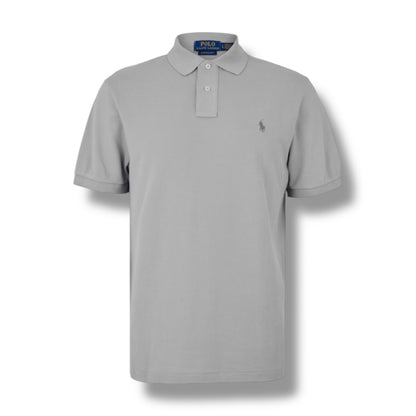 RALPH LAUREN CUSTOM FIT POLO SHIRT SOFT GREY