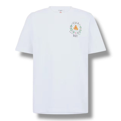 CASABLANCA CASA WAY ORANGES T-SHIRT WHITE