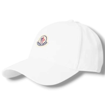 MONCLER CLASSIC LOGO BASEBALL CAP WHITE