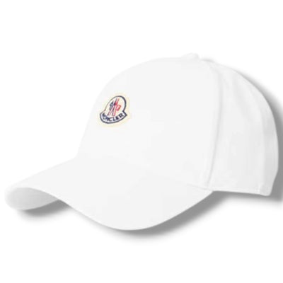 MONCLER CLASSIC LOGO BASEBALL CAP WHITE