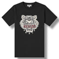 KENZO ICON TIGER T-SHIRT BLACK / GREY / BEIGE FELT