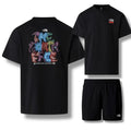 THE NORTH FACE TNF GRAPHIC T-SHIRT & SHORTS SET BLACK