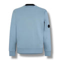 CP COMPANY LENS ARM CREWNECK SWEATSHIRT SILVER BLUE