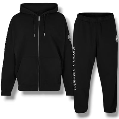 CANADA GOOSE ROVE FULL ZIP HOODED TRACKSUIT BLACK